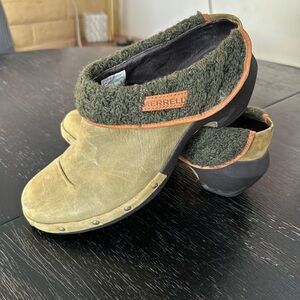 Merrelles slip on mules